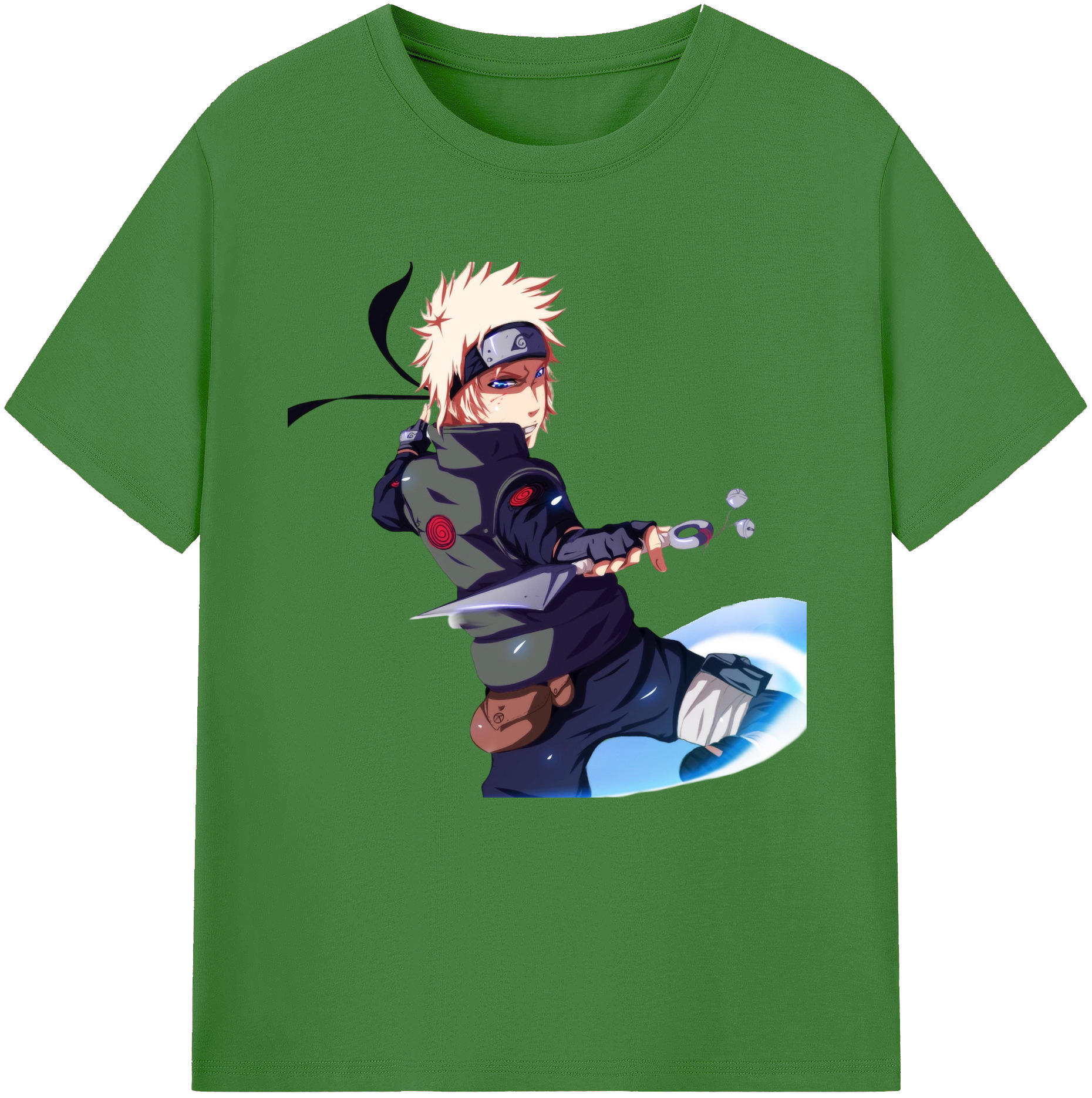 （画像用） NARUTO -ナルト- 波風 ミナト Namikaze Minato レディースカジュアルプリントTシャツ（綿100％）